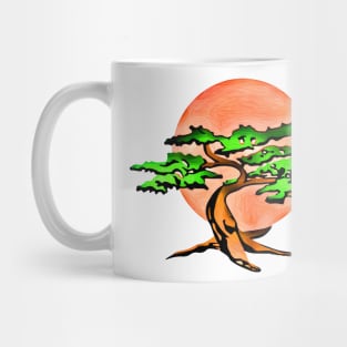 Miyagi Bonsai Tree Drawing Mug